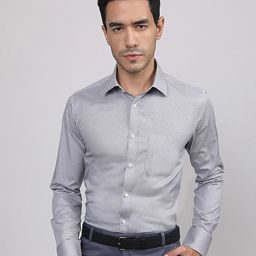 LOUIS STITCH Comfort Micro Disty Printed Cotton Formal Shirt-image-84