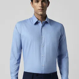 Van Heusen Self Design Pure Cotton Formal Shirt-image-93