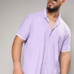 Instafab Plus Self Design Classic Regular Fit Cotton Casual Shirt-image-6