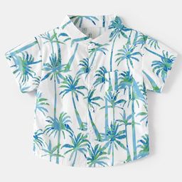 StyleCast Boys Floral Short Sleeves Mandarin Collar Cotton Opaque Printed Casual Shirt-image-44