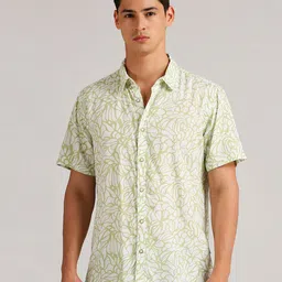 Pepe Jeans Floral Printed Spread Collar Casual Shirt-picture-24