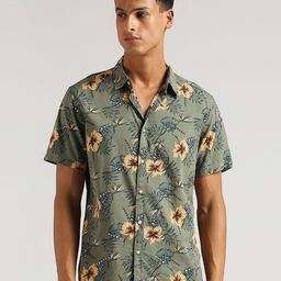 Pepe Jeans Floral Opaque Printed Cotton Modal Casual Shirt-image-35