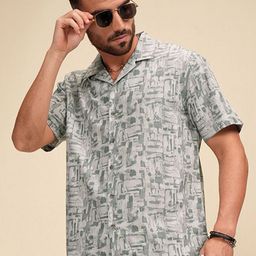 LOCOMOTIVE Luxe Men Floral Opaque Printed Casual Shirt-picture-36