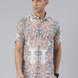 Joven Slim Fit Floral Floral Printed Casual Shirt-image-67