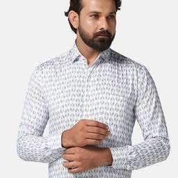 TAHVO Geometric Printed Indian Slim Slim Fit Floral Cotton Casual Shirt-image-19