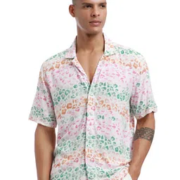 Banana Club Classic Abstract Printed Casual Shirt-image-65