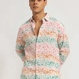 Banana Club Classic Abstract Printed Casual Shirt-image-23