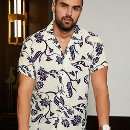 Campus Sutra Contrast Flower Shirt-image-40