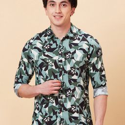 Being Human Slim Fit Floral Printed Opaque Casual Shirt-image-29