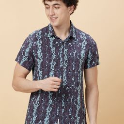 Being Human Slim Fit Abstract Printed Casual Shirt-image-70