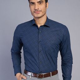 Greenfibre Slim Fit Geometric Printed Formal Shirt-picture-27