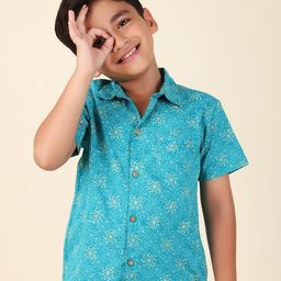 Fabindia Boys Abstract Printed Cotton Casual Shirt-picture-50