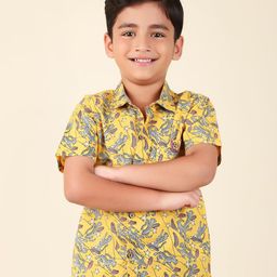 Fabindia Boys Abstract Printed Cotton Casual Shirt-image-77