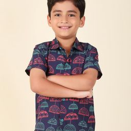 Fabindia Boys Abstract Printed Cotton Casual Shirt-image-74