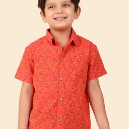 Fabindia Boys Geometric Printed Casual Shirt-image-89