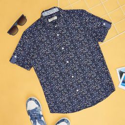 Pantaloons Junior Boys Floral Printed Pure Cotton Casual Shirt-picture-26