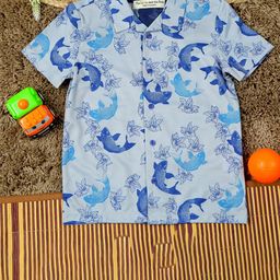 The Lion and The Fish Boys Comfort Floral Opaque Printed Casual Shirt-image-68