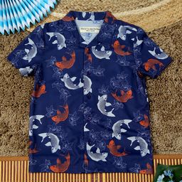 The Lion and The Fish Boys Comfort Floral Opaque Printed Casual Shirt-image-6