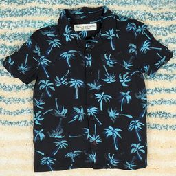The Lion and The Fish Boys Comfort Printed Cuban Collar Casual Shirt-image-50