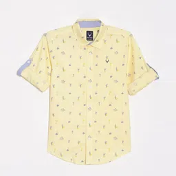 Allen Solly Junior Boys Slim Fit Spread Collar Floral Printed Cotton Casual Shirt-picture-37
