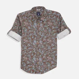 Allen Solly Junior Boys Spread Collar Floral Printed Cotton Casual Shirt-picture-52