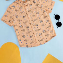 Pantaloons Junior Boys Conversational Printed Casual Cotton Shirt-image-96