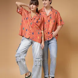 VESTIDO MODAS Unisex Opaque Printed Casual Shirt-image-59