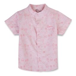 GJ baby Boys Printed Mandarin Collar Short Sleeves Casual Shirt-image-10