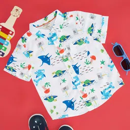 Pantaloons Baby Boys Opaque Printed Casual Shirt-56