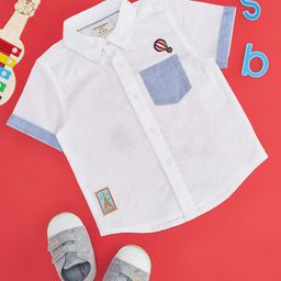 Pantaloons Baby Boys Spread Collar Printed Casual Shirt-52