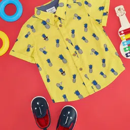 Pantaloons Baby Boys Conversational Printed Casual Pure Cotton Shirt-image-38