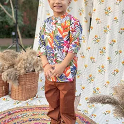 Peekaaboo Kids Boys Opaque Printed Casual Shirt-picture-5