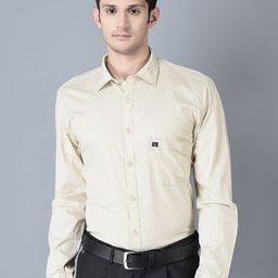 CANOE Smart Micro Ditsy Printed Pure Cotton Formal Shirt-image-31