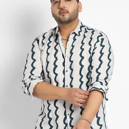 Instafab Plus Classic Opaque Printed Cotton Casual Shirt-image-69