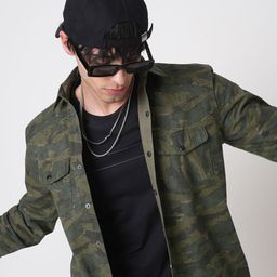 VASTRADO Men Classic Cutaway Collar Camouflage Printed Cotton Casual Shirt-image-88