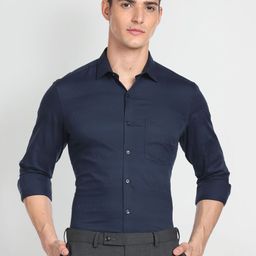 Arrow Self Design Slim Fit Pure Cotton Formal Shirt-picture-18
