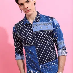 KETCH Men Slim Fit Printed Casual Shirt-image-75