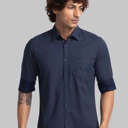 Parx Micro Ditsy Printed Pure Cotton Slim Fit Casual Shirt-image-27