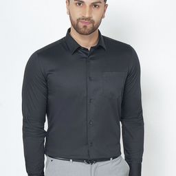 Blackberrys Men Black Slim Fit Opaque Printed Casual Shirt-picture-58