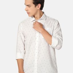 Blackberrys India Polka Dots Printed Pure Cotton Casual Shirt-30