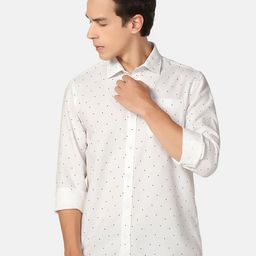 Blackberrys India Slim Polka Dots Printed Opaque Cotton Casual Shirt-image-89