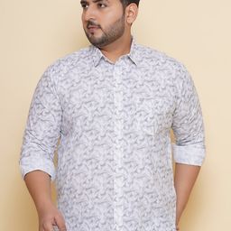 John Pride Plus Size Abstract Printed Pure Cotton Casual Shirt-picture-16