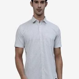 Greenfibre Geometric Printed Pure Cotton Casual Shirt-image-32