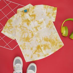 YU by Pantaloons Boys Tie & Dye Dyed Spread Collar Pure Cotton Casual Shirt-image-84