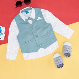 YU by Pantaloons Boys Micro Ditsy Printed Spread Collar Casual Cotton Satin Shirt-image-44