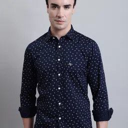 Cantabil Comfort Floral Printed Opaque Cotton Casual Shirt-picture-47