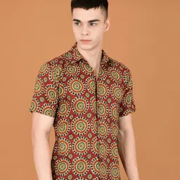 Boholyfe Comfort c Printed Cotton Casual Shirt-image-14