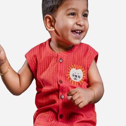 Little Llama Boys Pack Of 2 Embroidered Cotton Jhablas-image-27