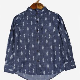 KiddoPanti Boys Grey Opaque Printed Casual Shirt-image-73