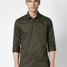 Peter England Casuals Floral Printed Slim Fit Pure Cotton Casual Shirt-picture-8